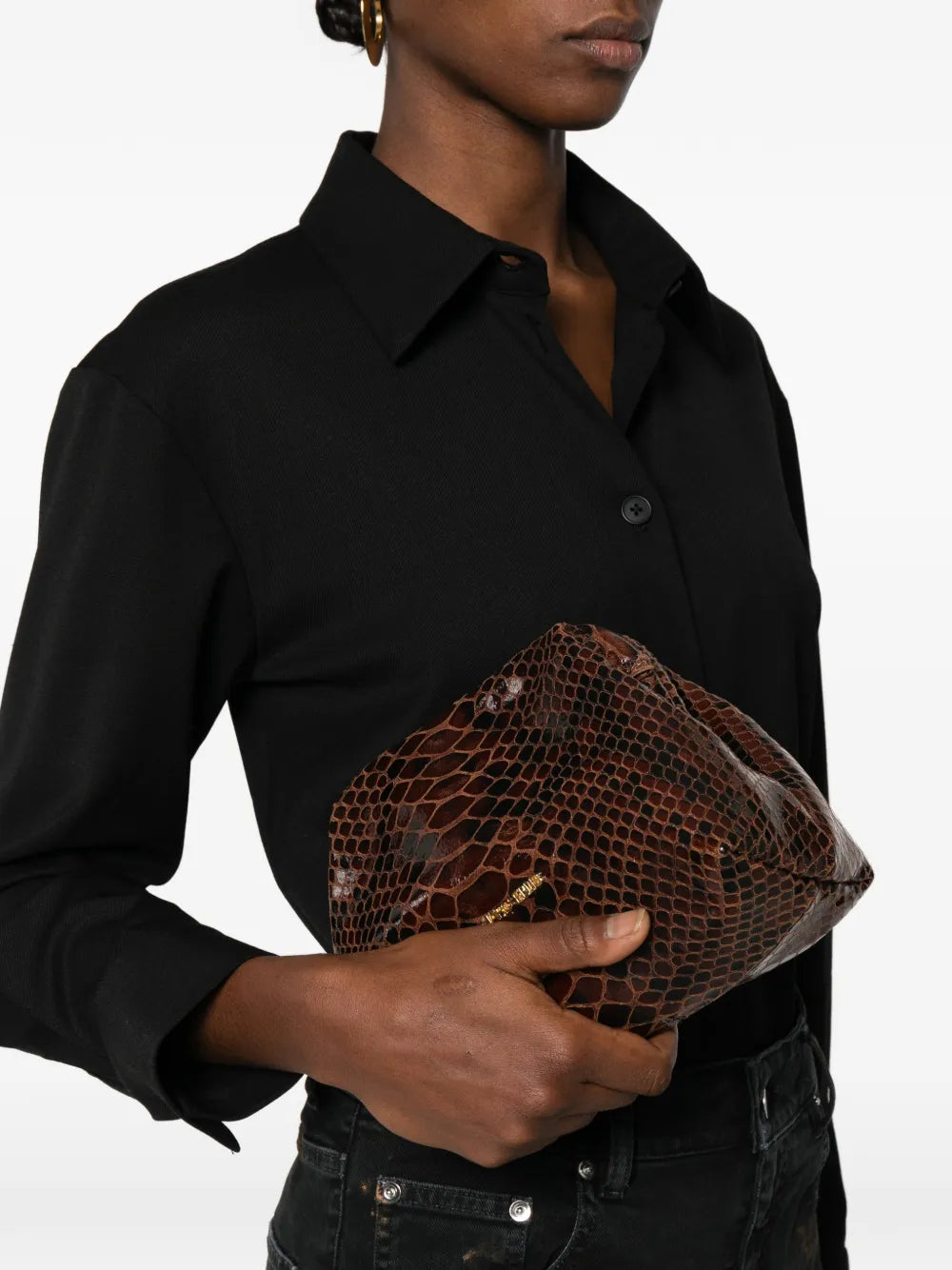 Marc Ellis Arlena S Py Logo Lettering Clutch — Same as shown — Size One Size — Side View
