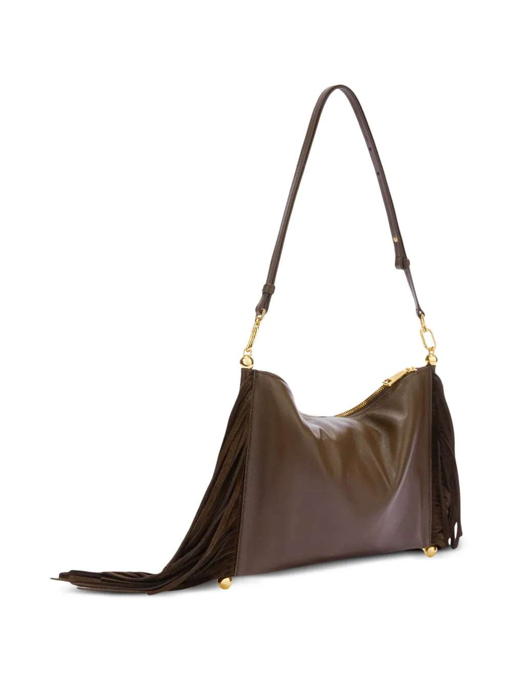 Furla Xl Suede Fringing Shoulder Bag — Same as shown — Size One Size — Side View