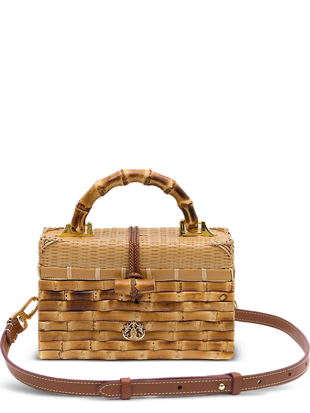 Isla Eleonora Rattan Shoulder Bag — Same as shown — Size One Size — Front View