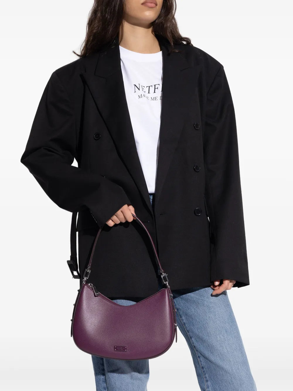 Kate Spade Liv Studded Leather Shoulder Bag — Same as shown — Size One Size — Side View