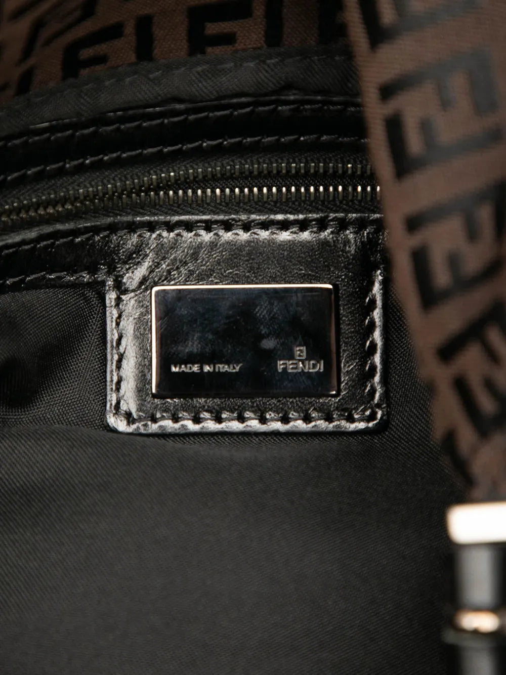 Fendi Pre Owned 2000 2010 Zucchino Canvas Double Flap Mamma Shoulder Bag — Same as shown — Size One Size — Lifestyle View
