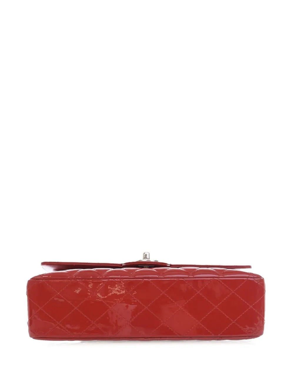 Chanel Pre Owned 2009 2010 Medium Classic Patent Double Flap Shoulder Bag — Same as shown — Size One Size — Top View