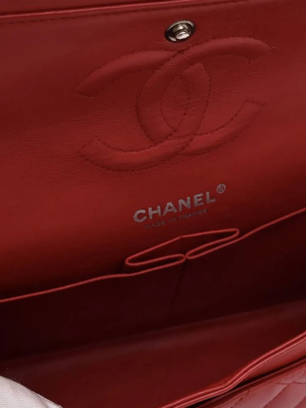 Chanel Pre Owned 2009 2010 Medium Classic Patent Double Flap Shoulder Bag — Same as shown — Size One Size — Detail View