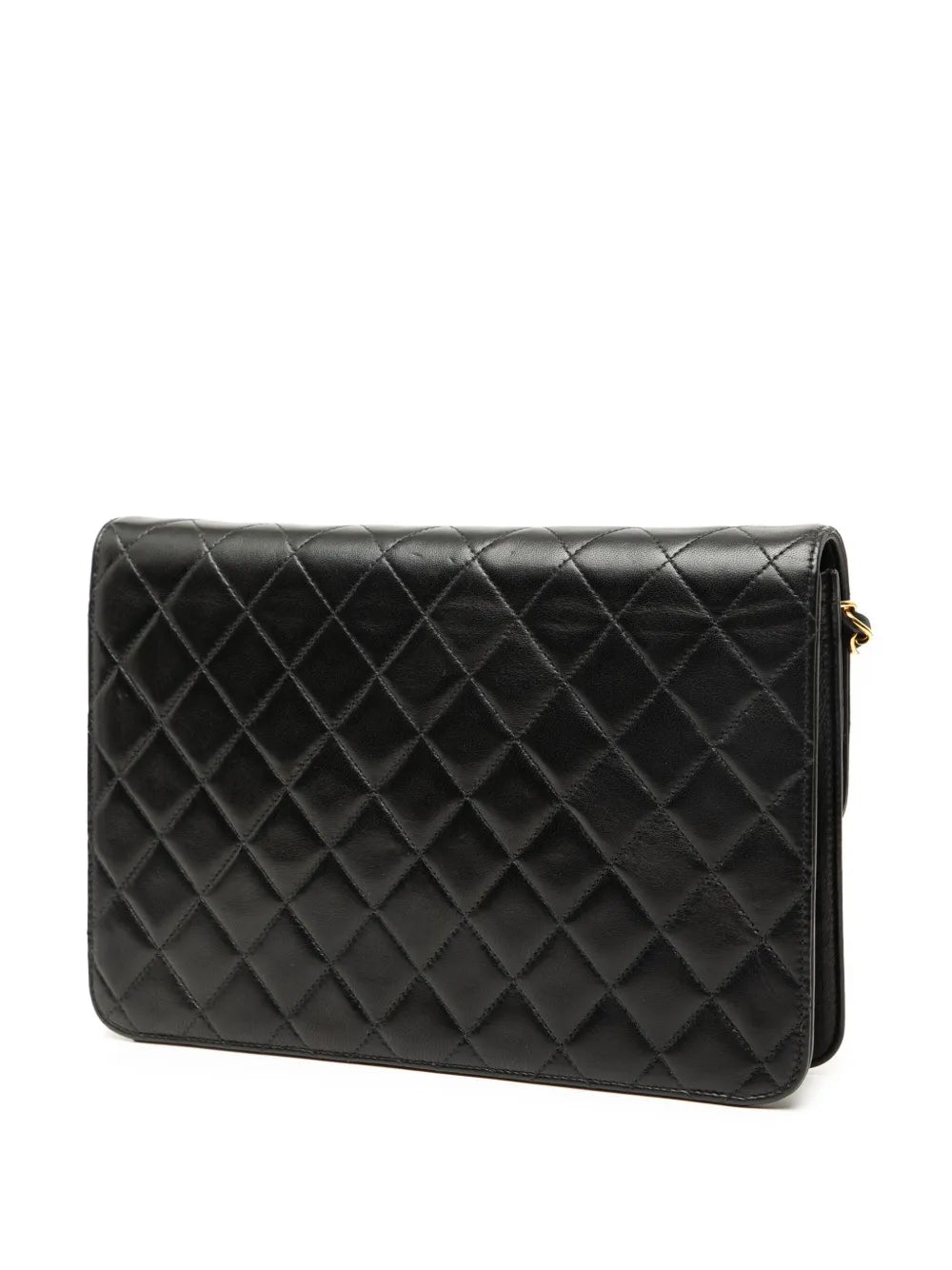 Chanel Pre Owned 1996 1997 Medium Cc Quilted Lambskin Single Flap Shoulder Bag — Same as shown — Size One Size — Back View