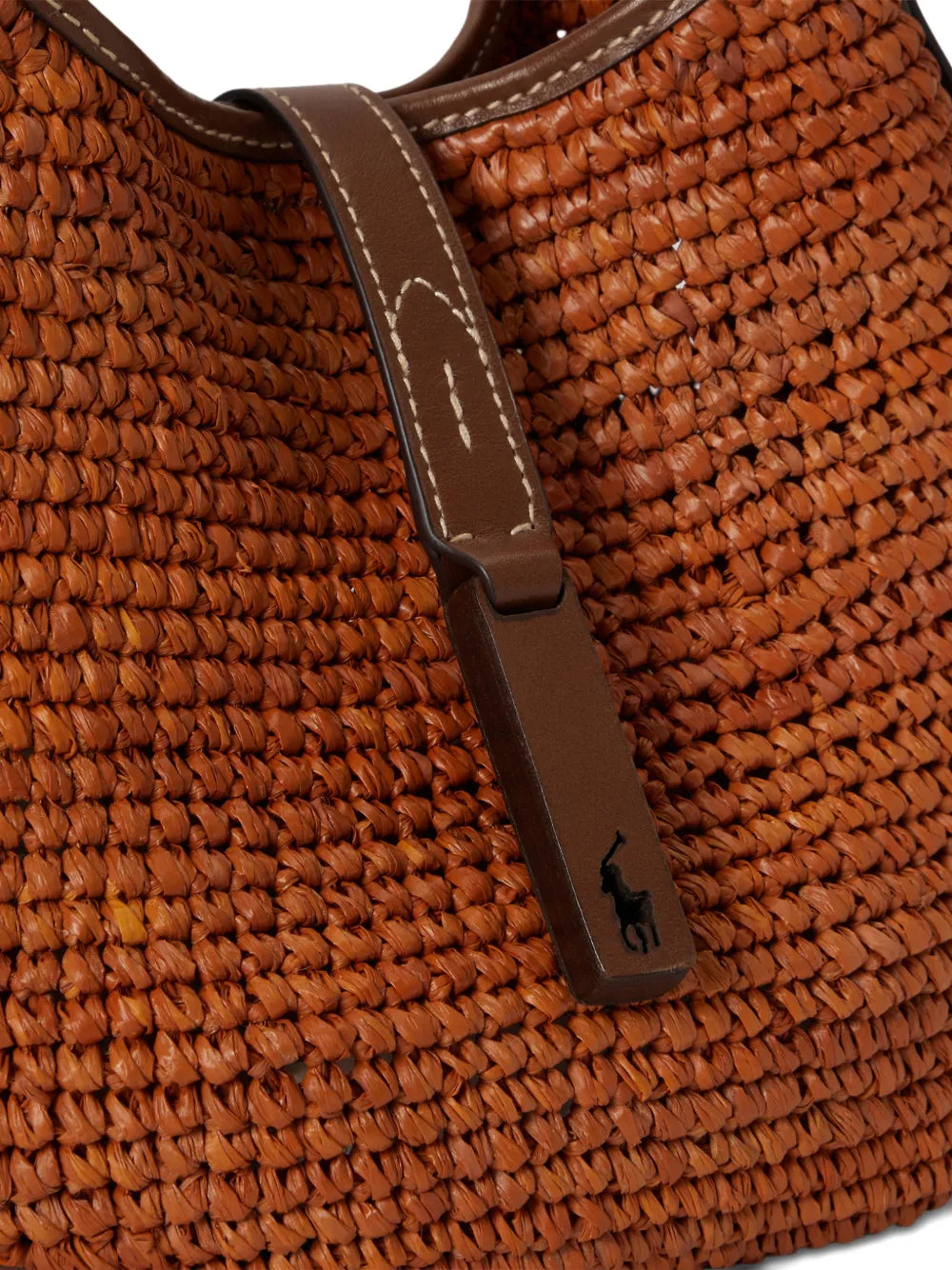 Polo Ralph Lauren Raffia Shoulder Bag — Same as shown — Size One Size — Top View