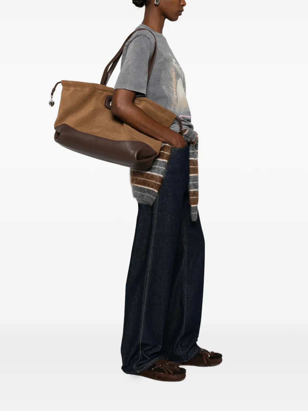 Maje Heart Charm Shoulder Bag — Same as shown — Size One Size — Side View