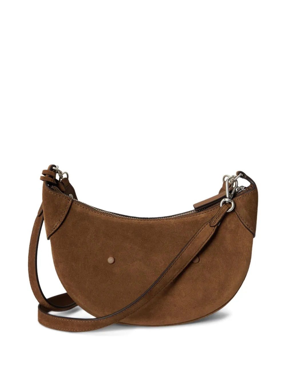 Polo Ralph Lauren Polo Id Suede Shoulder Bag — Same as shown — Size One Size — Side View