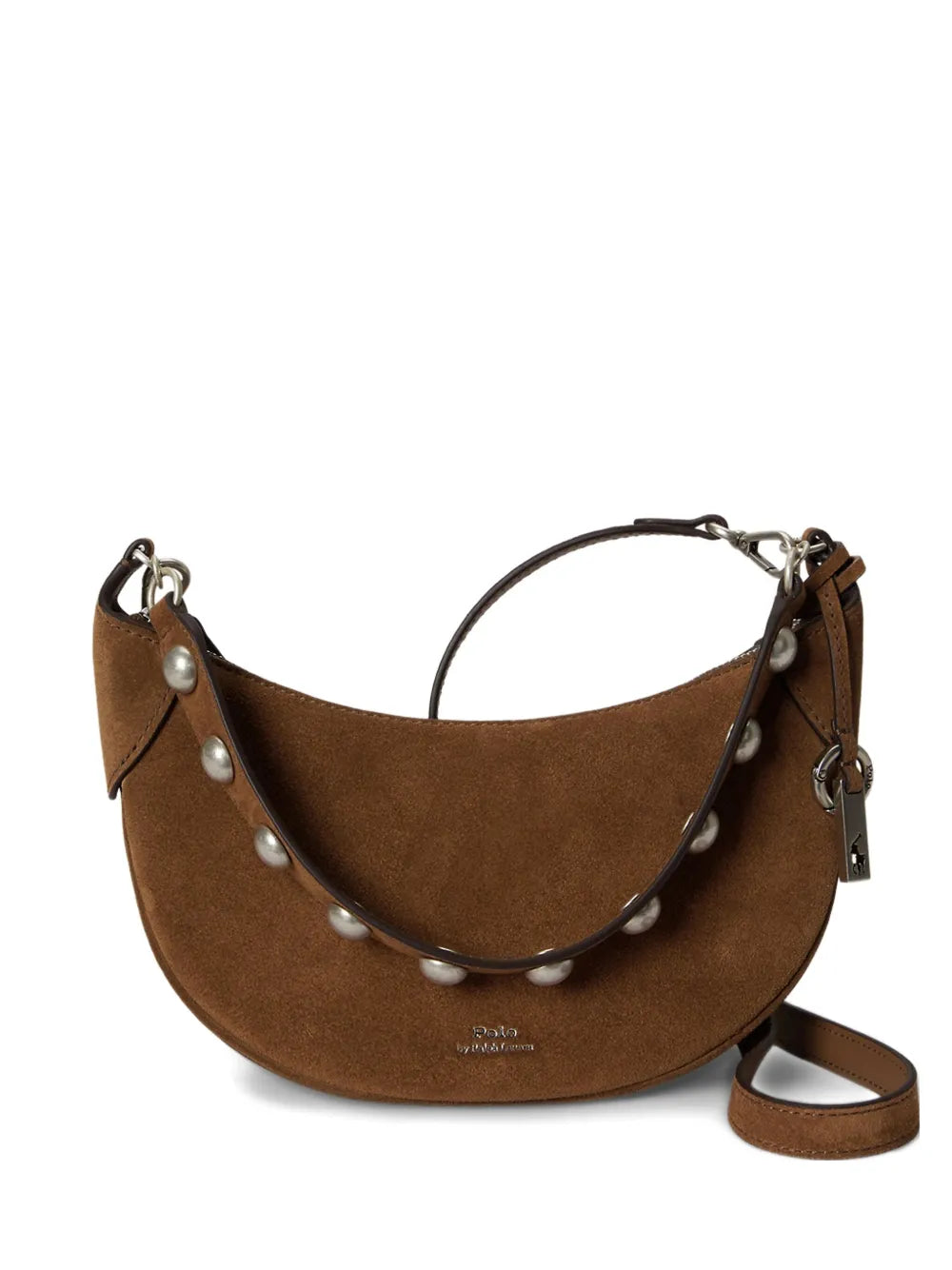 Polo Ralph Lauren Polo Id Suede Shoulder Bag — Same as shown — Size One Size — Front View