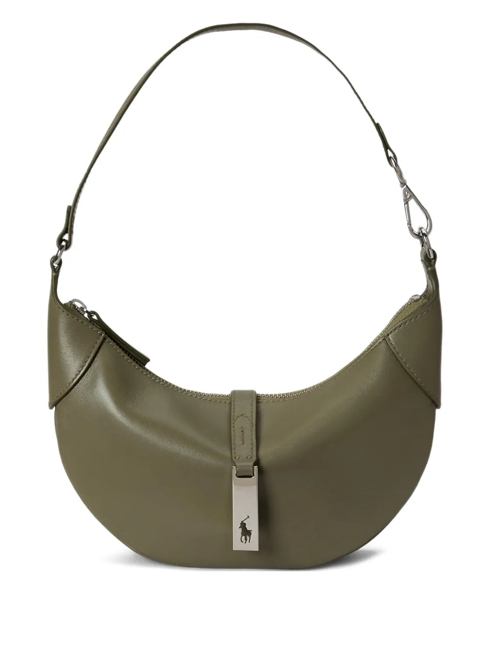 Polo Ralph Lauren Logo Detail Leather Shoulder Bag — Same as shown — Size One Size — Front View
