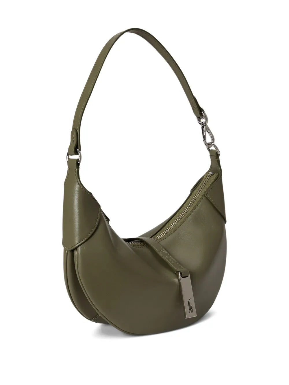 Polo Ralph Lauren Logo Detail Leather Shoulder Bag — Same as shown — Size One Size — Back View