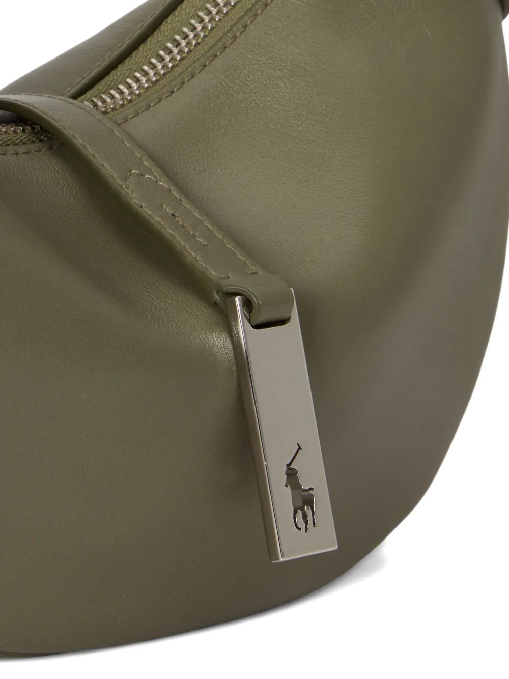 Polo Ralph Lauren Logo Detail Leather Shoulder Bag — Same as shown — Size One Size — Top View