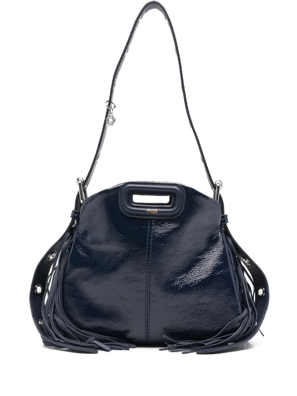 Maje Miss M Fringe Embellished Bag — Same as shown — Size One Size — Front View