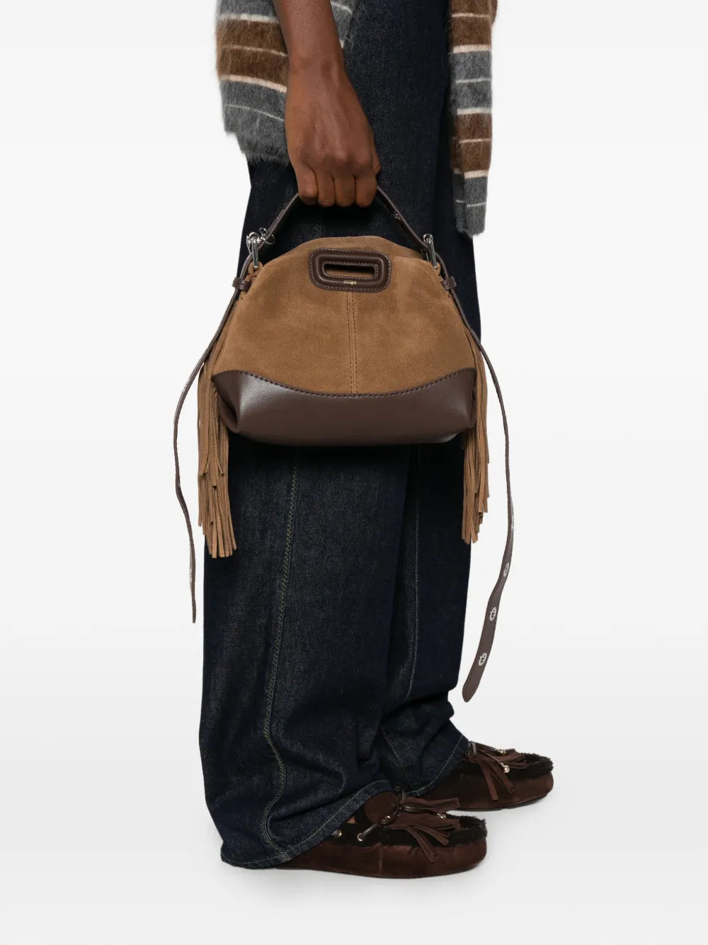 Maje Miss M Fringed Strap Shoulder Bag — Same as shown — Size One Size — Side View