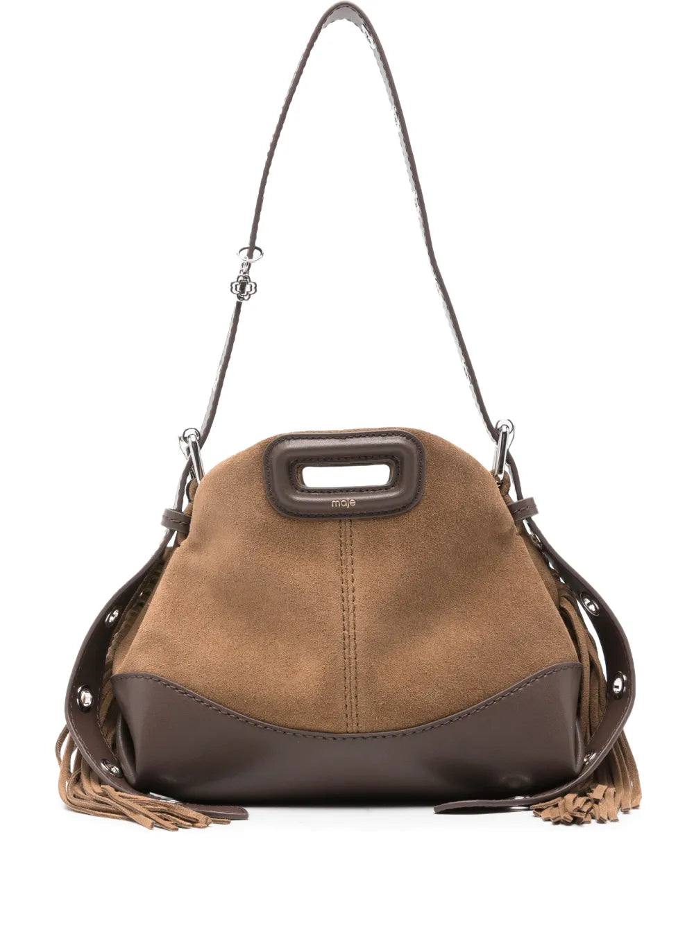 Maje Miss M Fringed Strap Shoulder Bag — Same as shown — Size One Size — Front View