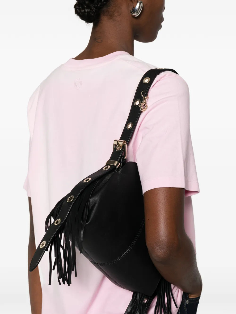 Maje Miss M Fringe Hardware Shoulder Bag — Same as shown — Size One Size — Side View