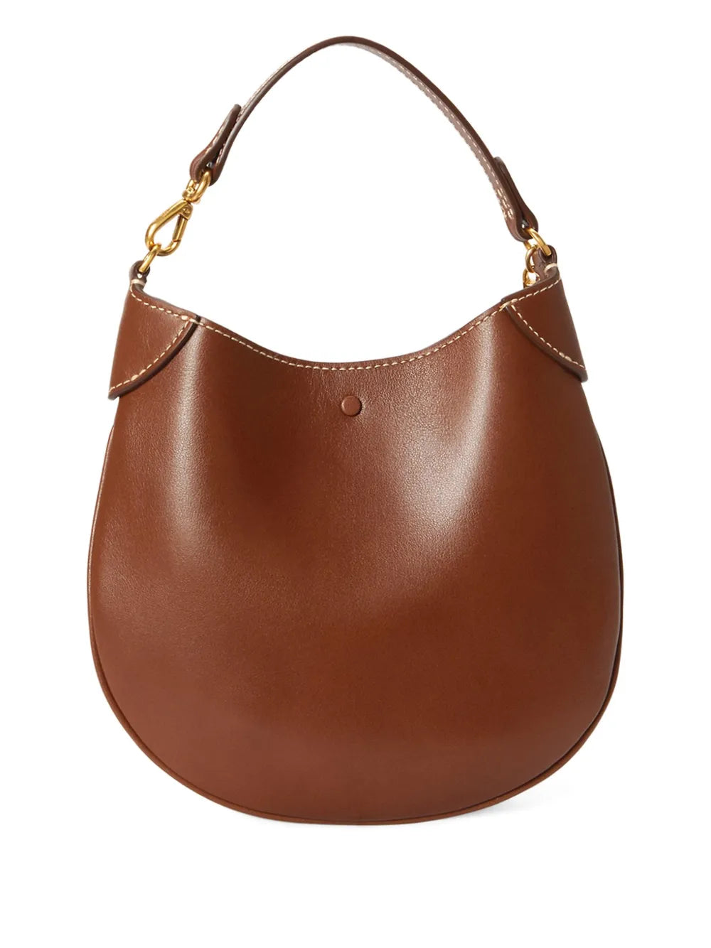 Polo Ralph Lauren Pony Plaque Leather Shoulder Bag — Same as shown — Size One Size — Side View