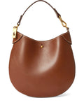 Polo Ralph Lauren Pony Plaque Leather Shoulder Bag — Same as shown — Size One Size — Front View