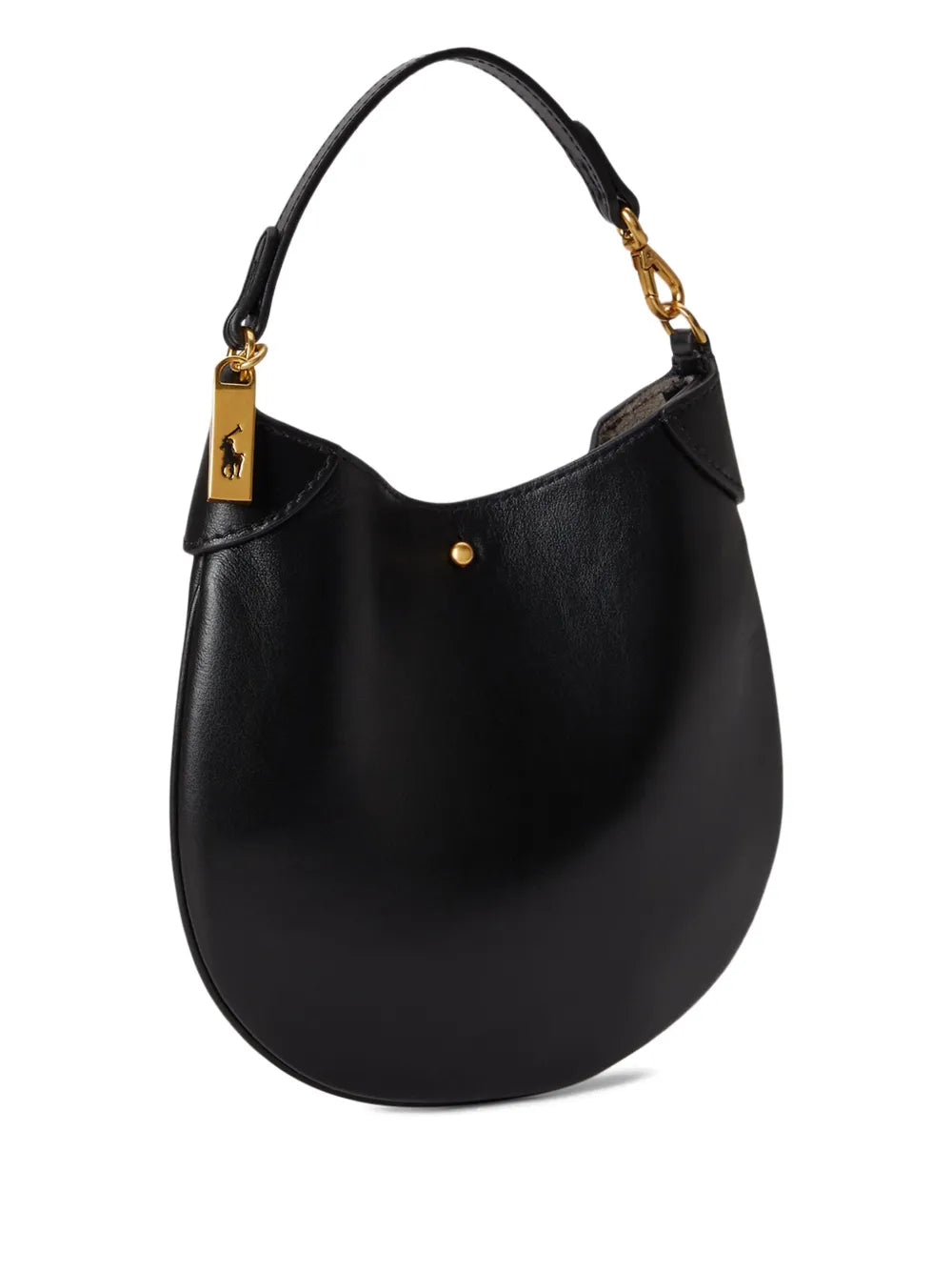 Polo Ralph Lauren Leather Pony Plaque Shoulder Bag — Same as shown — Size One Size — Back View