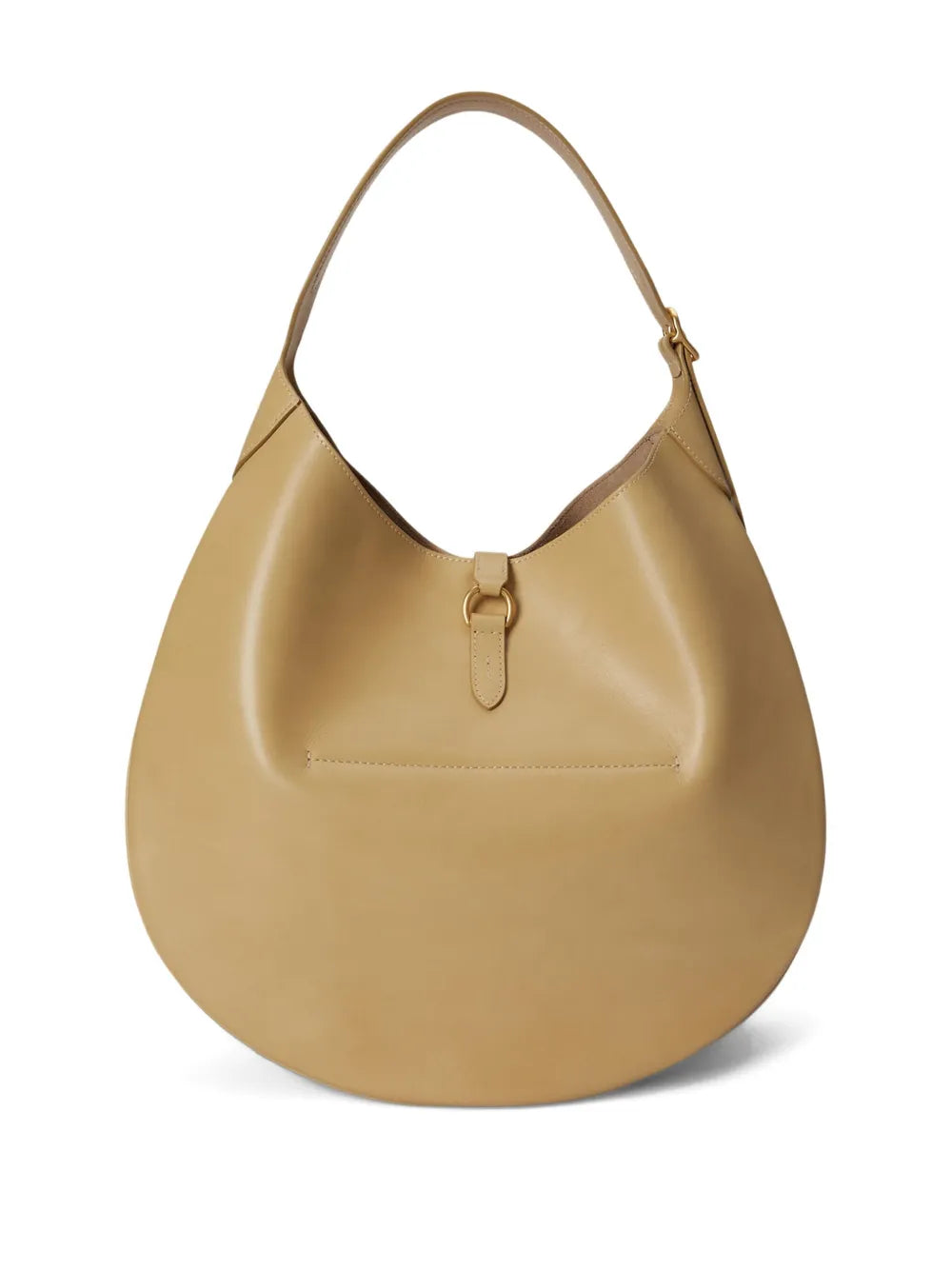 Polo Ralph Lauren Pony Plaque Leather Shoulder Bag — Same as shown — Size One Size — Side View