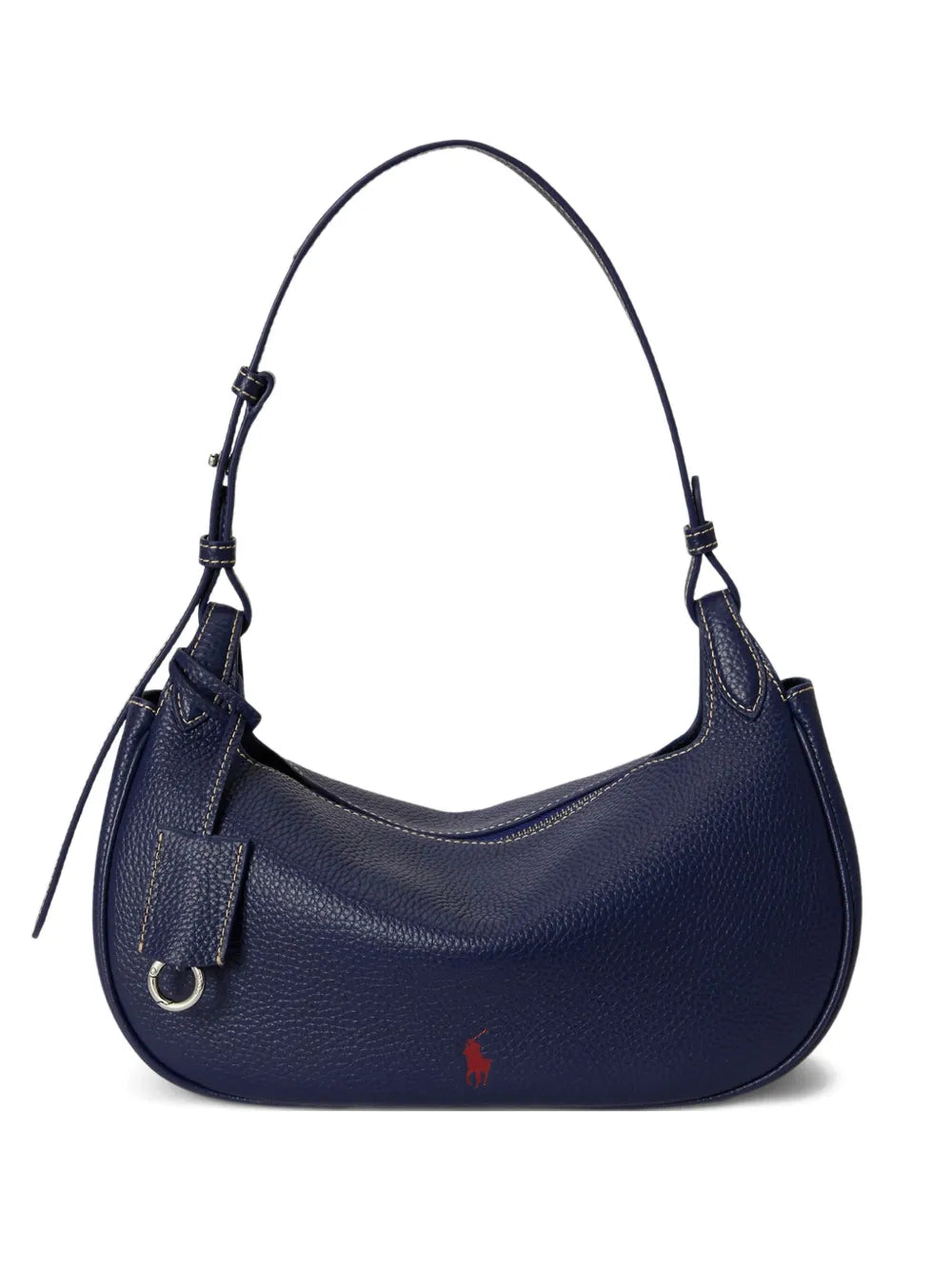 Polo Ralph Lauren Ebbled Pony Leather Shoulder Bag — Same as shown — Size One Size — Front View