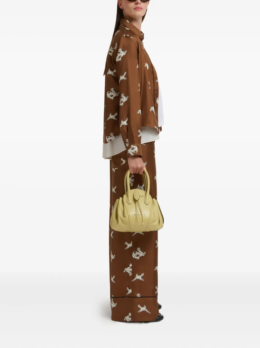 Marni Tubular Handle Tulipea Shoulder Bag — Same as shown — Size One Size — Side View