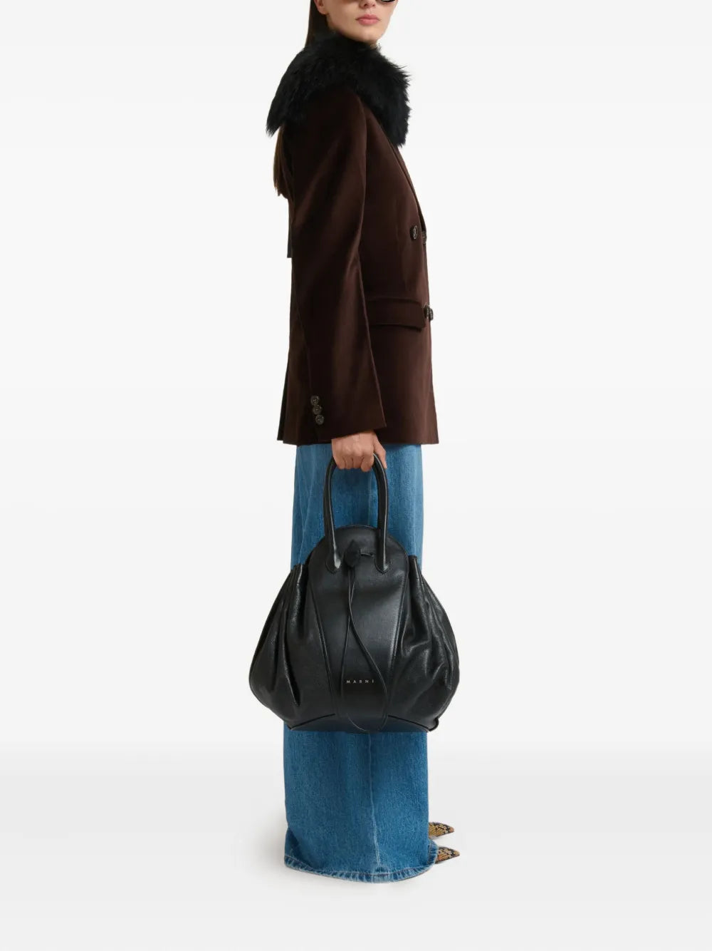 Marni Tubular Handle Tulipea Shoulder Bag — Same as shown — Size One Size — Side View