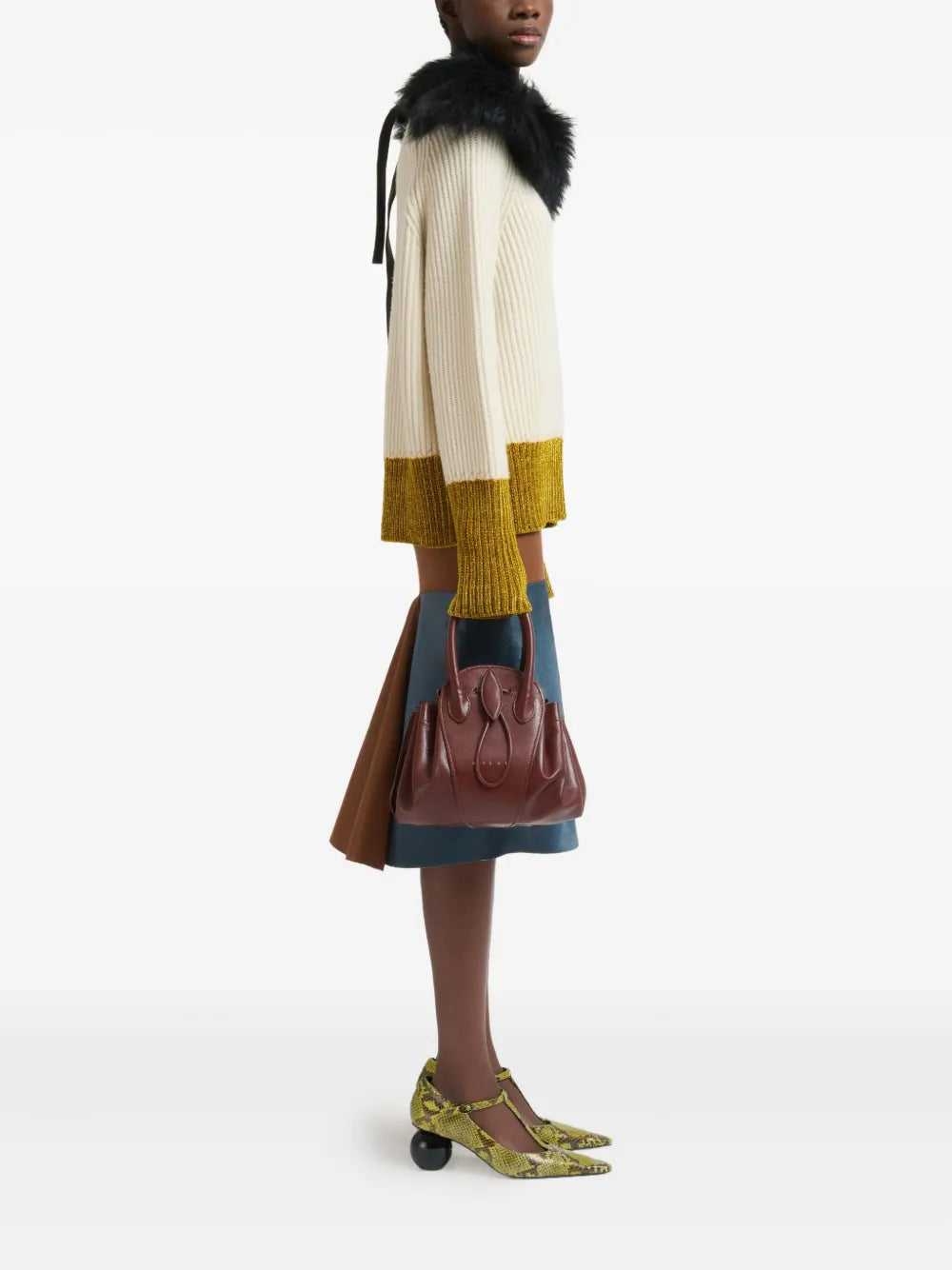 Marni Tubular Handles Tulipea Shoulder Bag — Same as shown — Size One Size — Side View