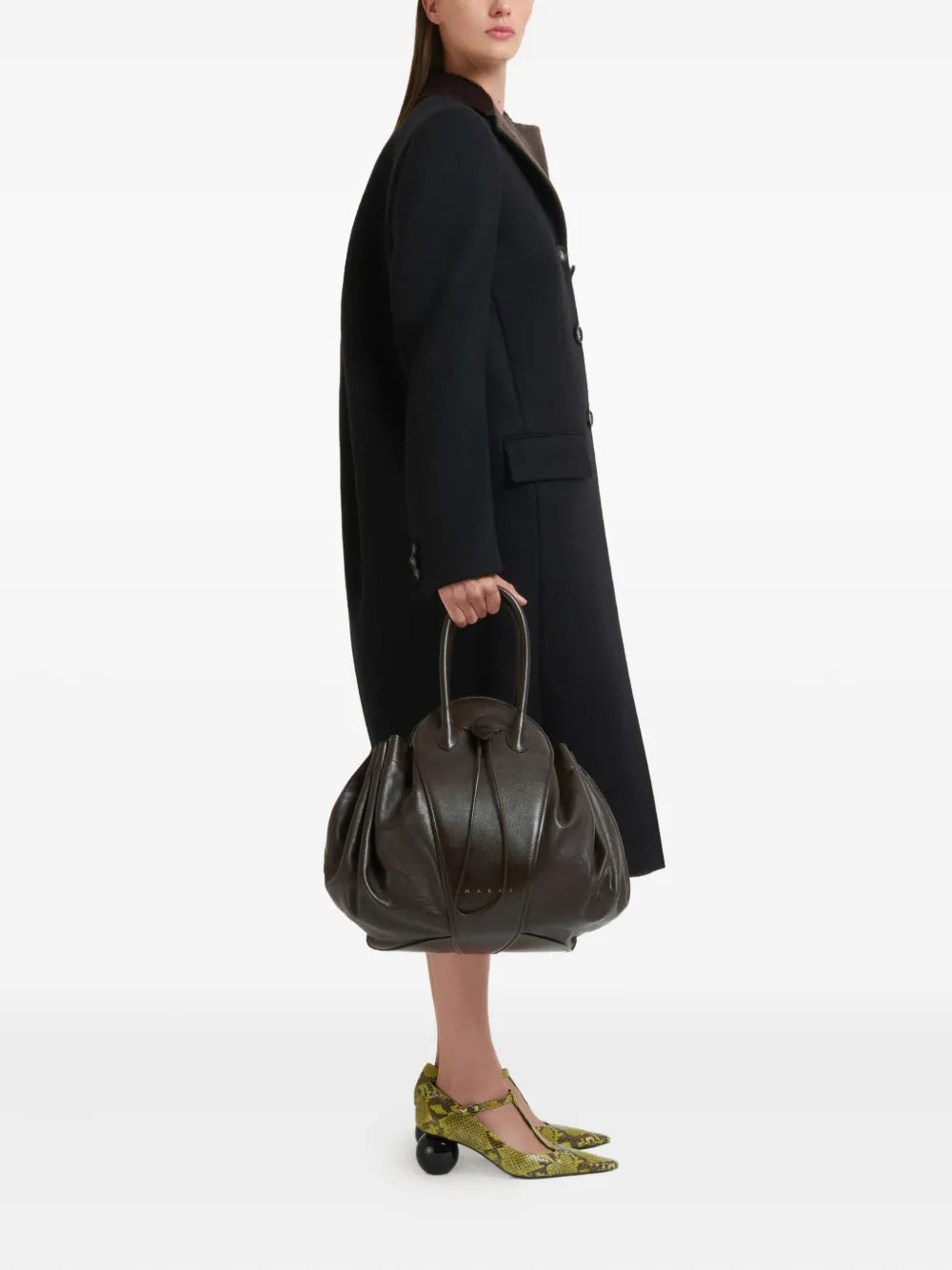 Marni Tubular Handle Tulipea Shoulder Bag — Same as shown — Size One Size — Side View
