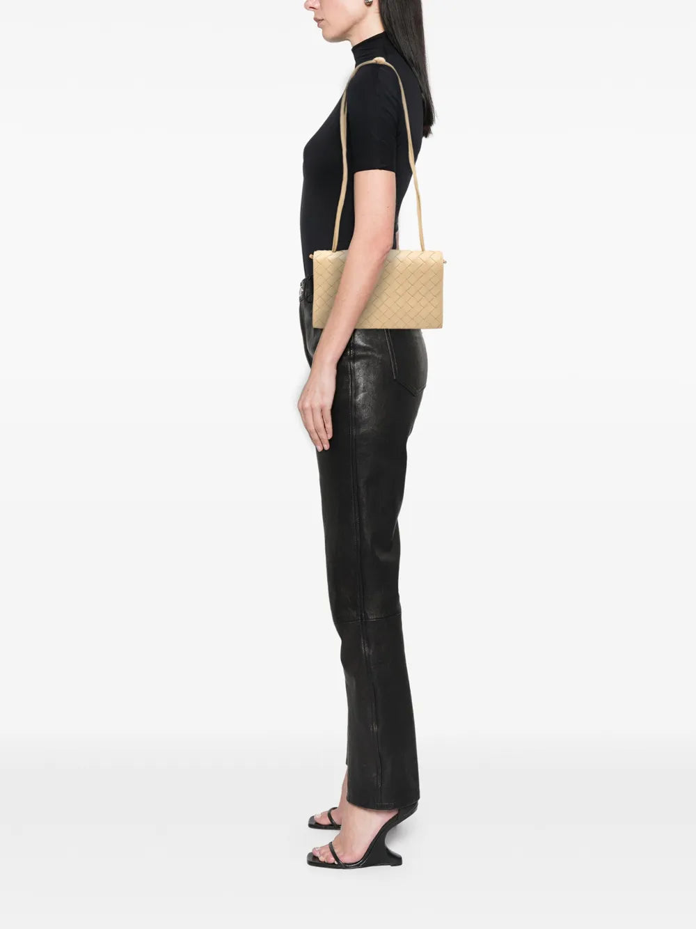 Bottega Veneta Pre Owned 2012 2025 Nappa Intrecciato Trio Pouch On Strap Shoulder Bag — Same as shown — Size One Size — Side View