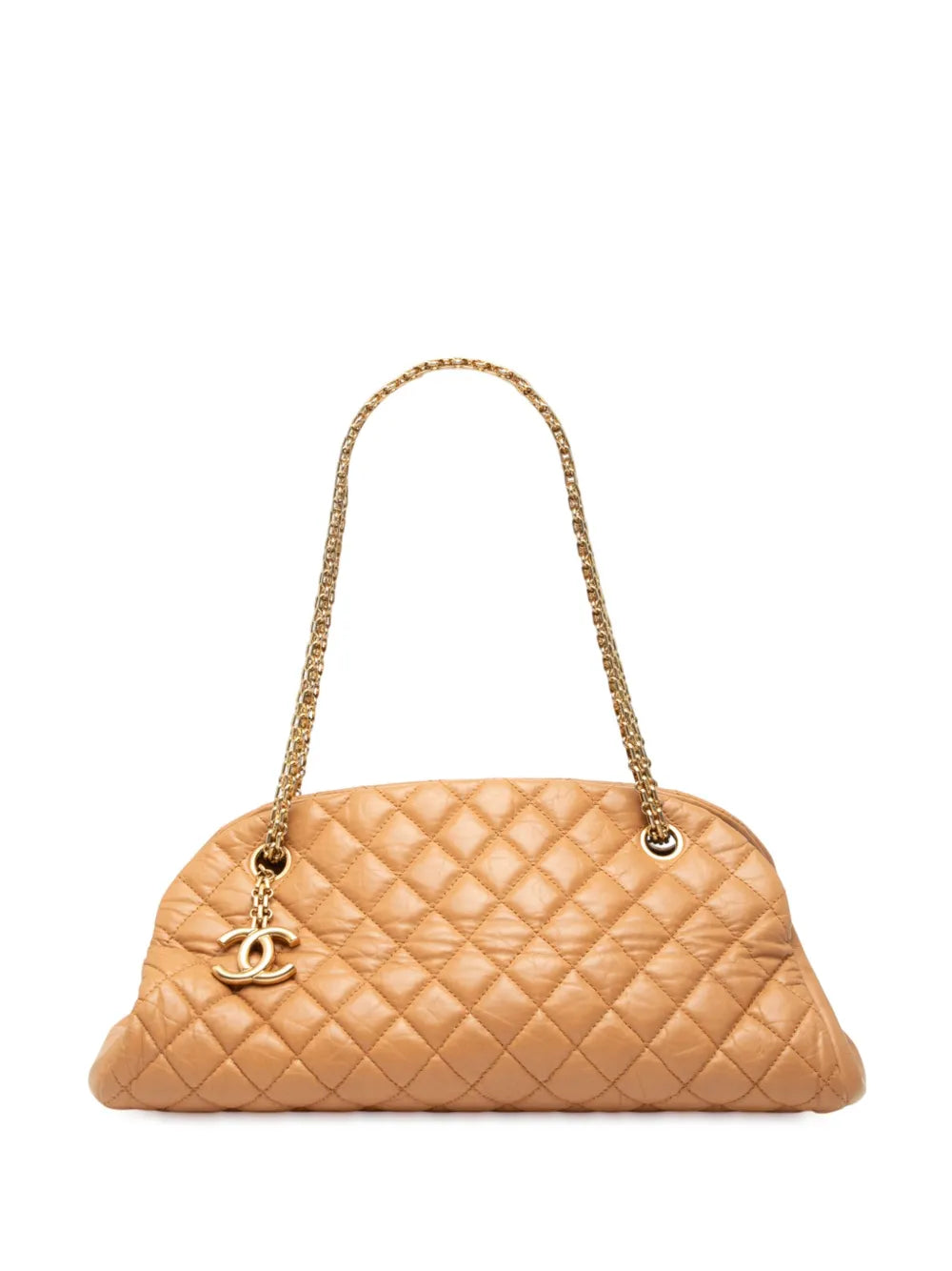 Chanel Pre Owned 2010 2011 Medium Lambskin Just Mademoiselle Bowling Bag Shoulder Bag — Same as shown — Size One Size — Front View