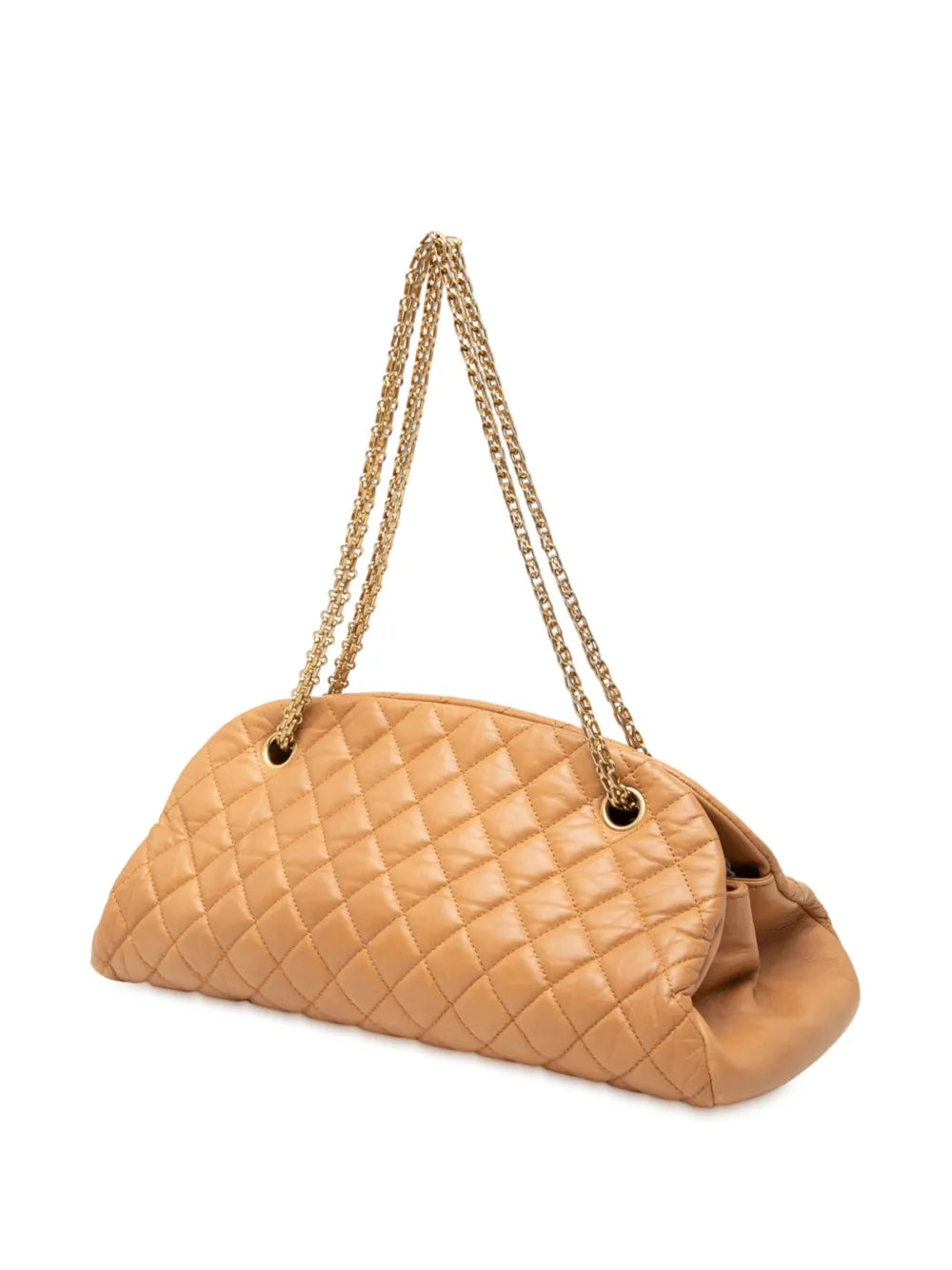 Chanel Pre Owned 2010 2011 Medium Lambskin Just Mademoiselle Bowling Bag Shoulder Bag — Same as shown — Size One Size — Back View