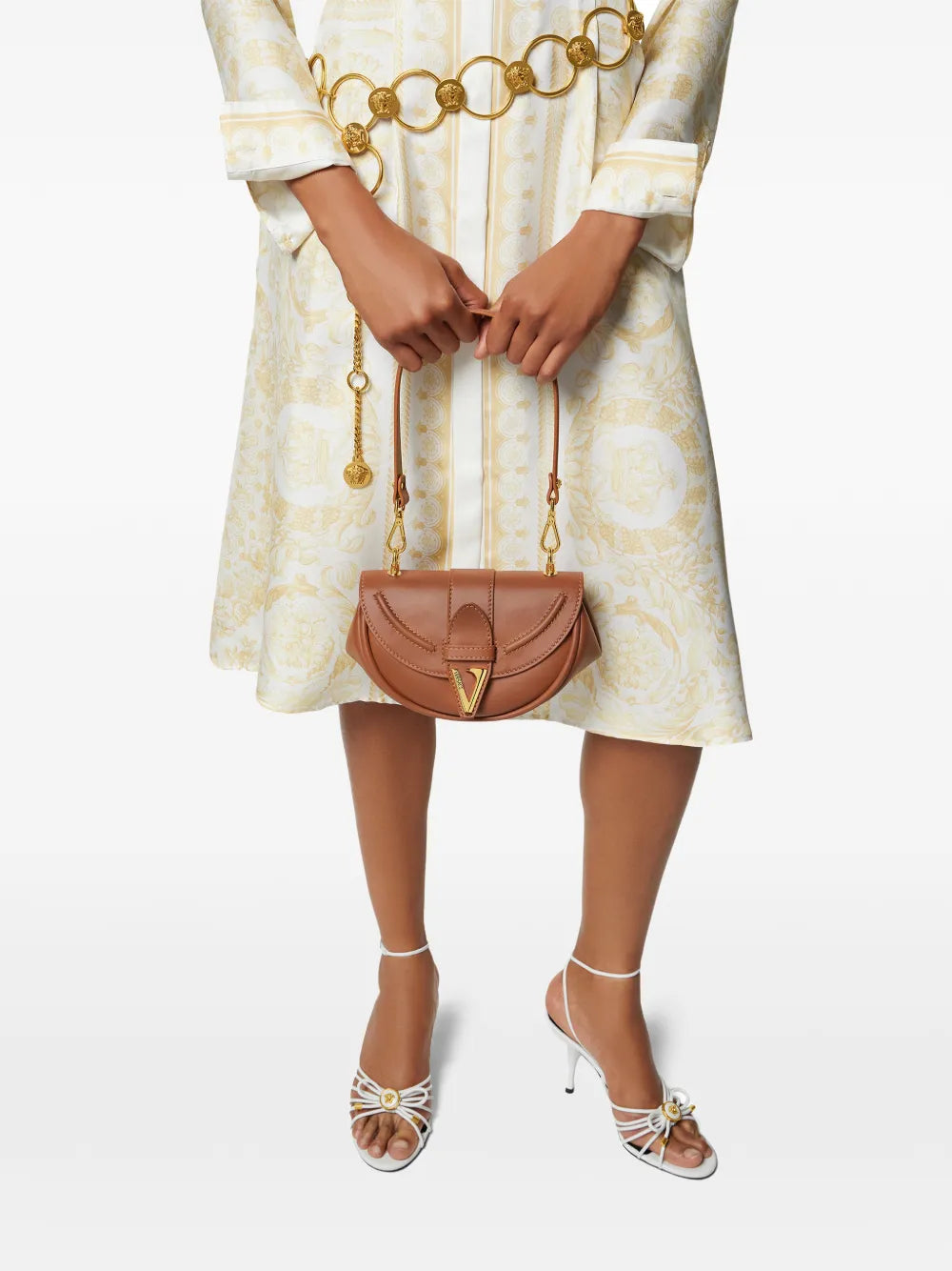 Versace Small Virtus Shoulder Bag — Same as shown — Size One Size — Side View