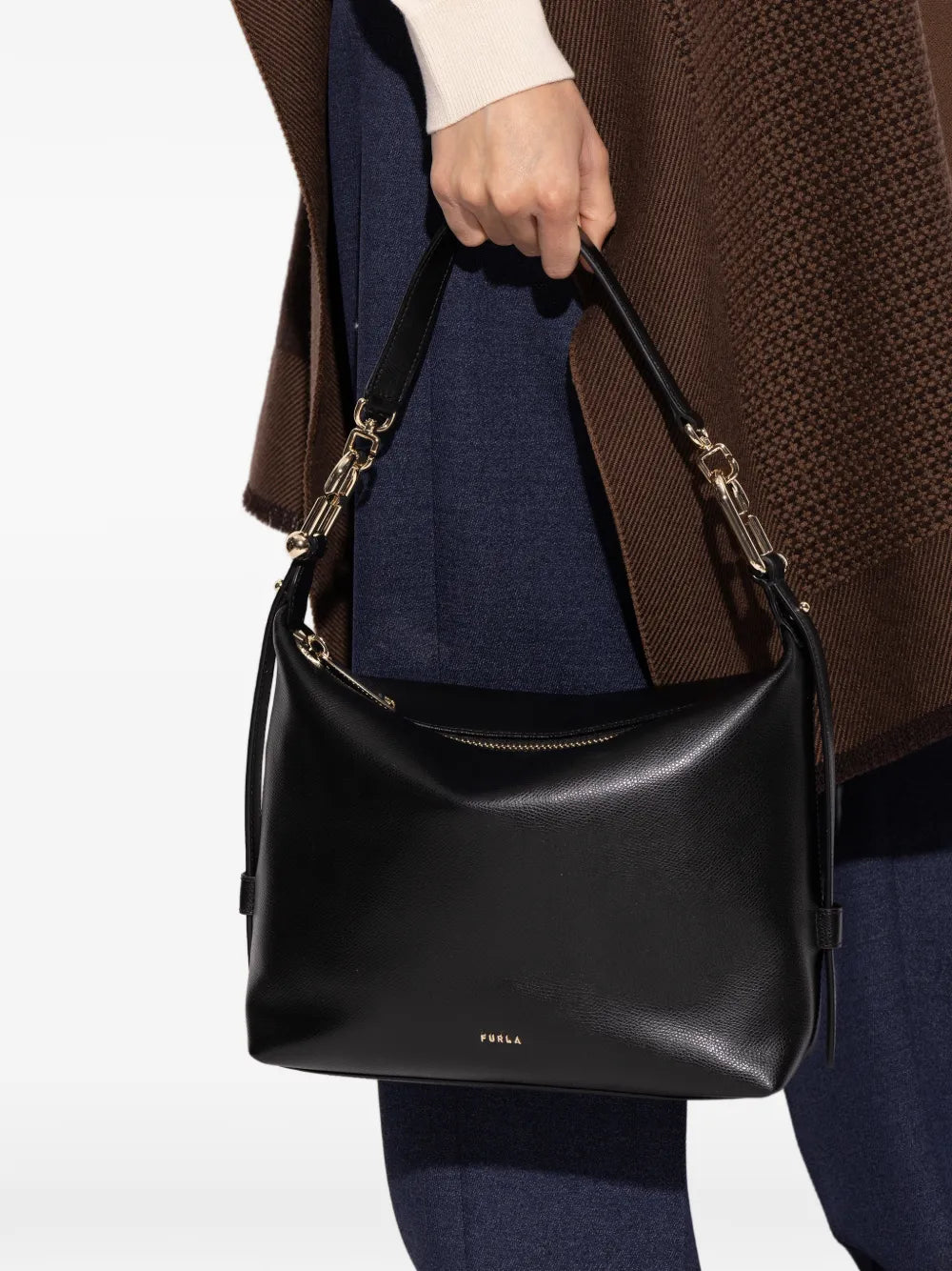 Furla Small Tonie Leather Tote Bag — Same as shown — Size One Size — Side View