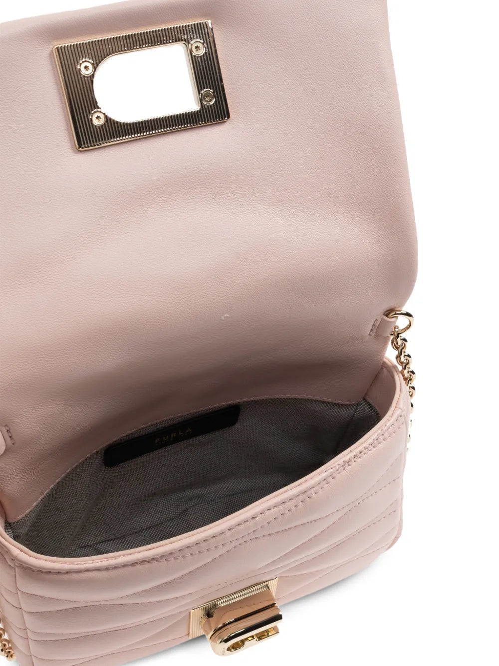 Furla Mini 1927 Quilted Chain Strap Cross Body Bag — Same as shown — Size One Size — Top View