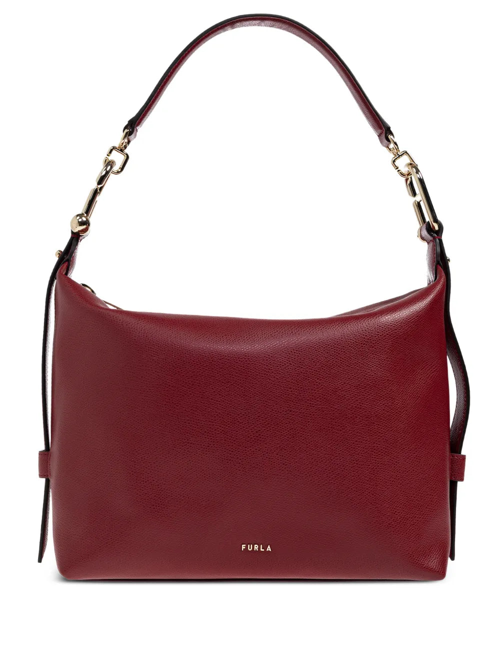 Furla Chain Detail Leather Shoulder Bag — Same as shown — Size One Size — Front View