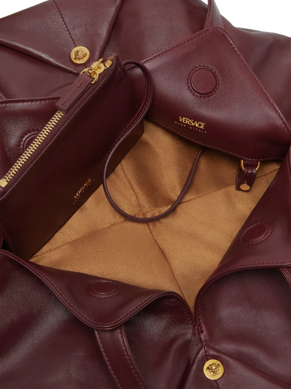 Versace Protea Leather Shoulder Bag — Same as shown — Size One Size — Top View