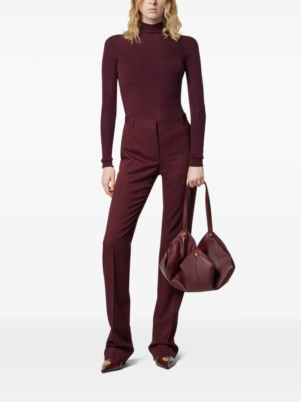 Versace Protea Leather Shoulder Bag — Same as shown — Size One Size — Side View