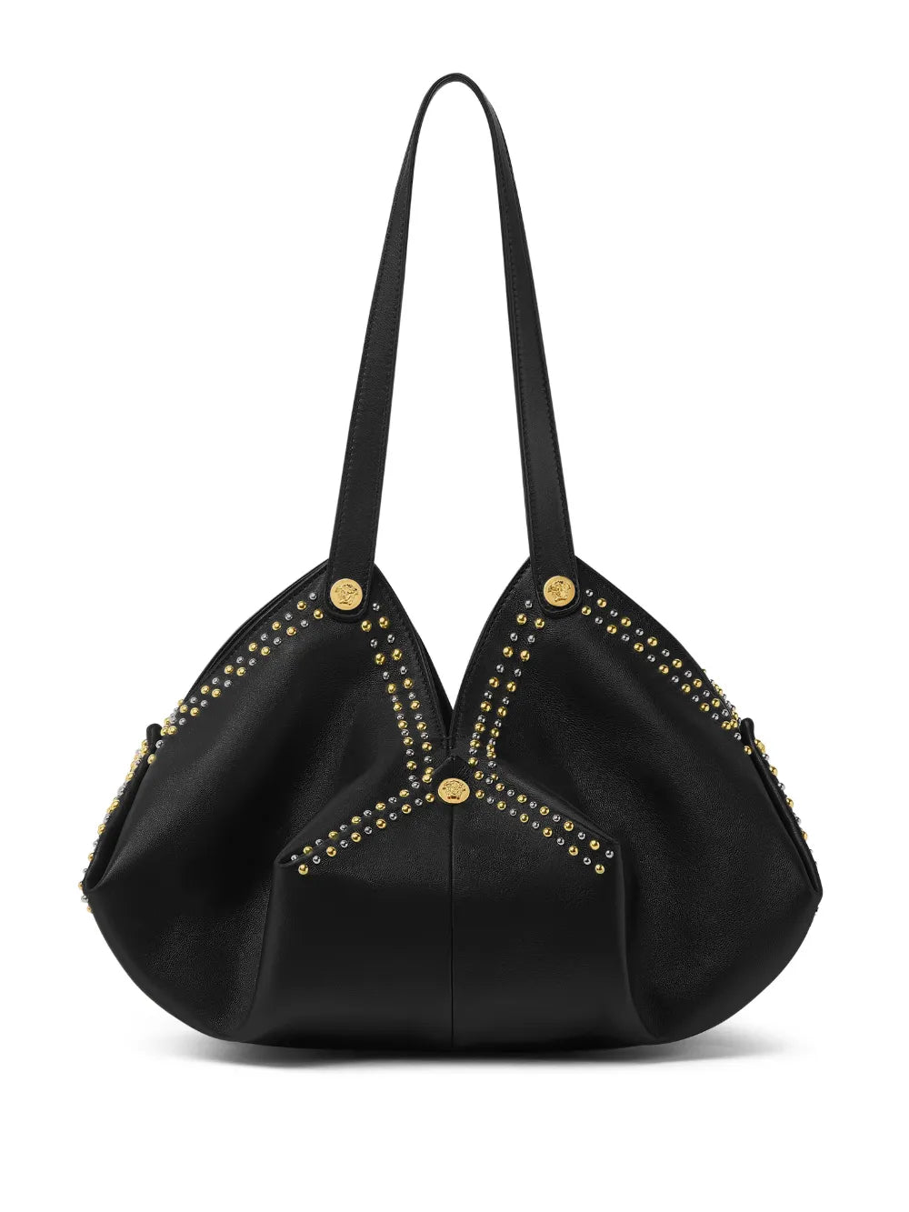 Versace Protea Leather Shoulder Bag — Same as shown — Size One Size — Front View