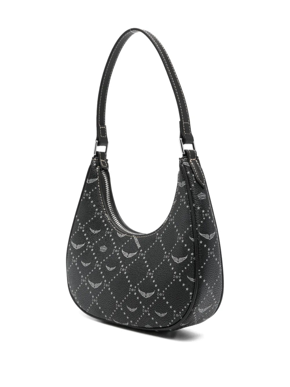 Zadigvoltaire Z Night Out Logo Graphic Shoulder Bag — Same as shown — Size One Size — Back View