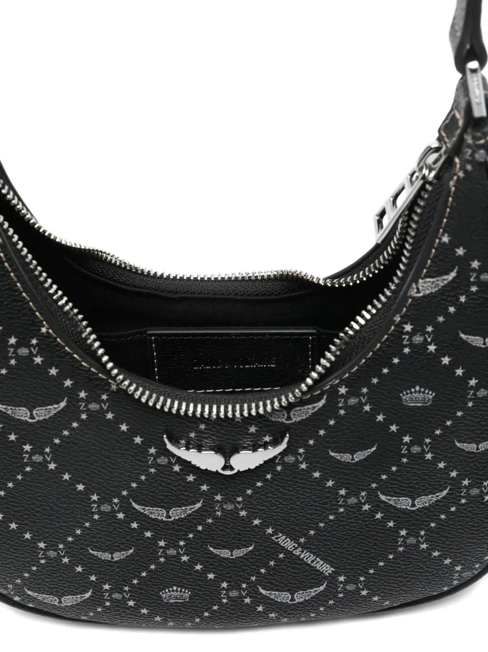 Zadigvoltaire Z Night Out Logo Graphic Shoulder Bag — Same as shown — Size One Size — Detail View