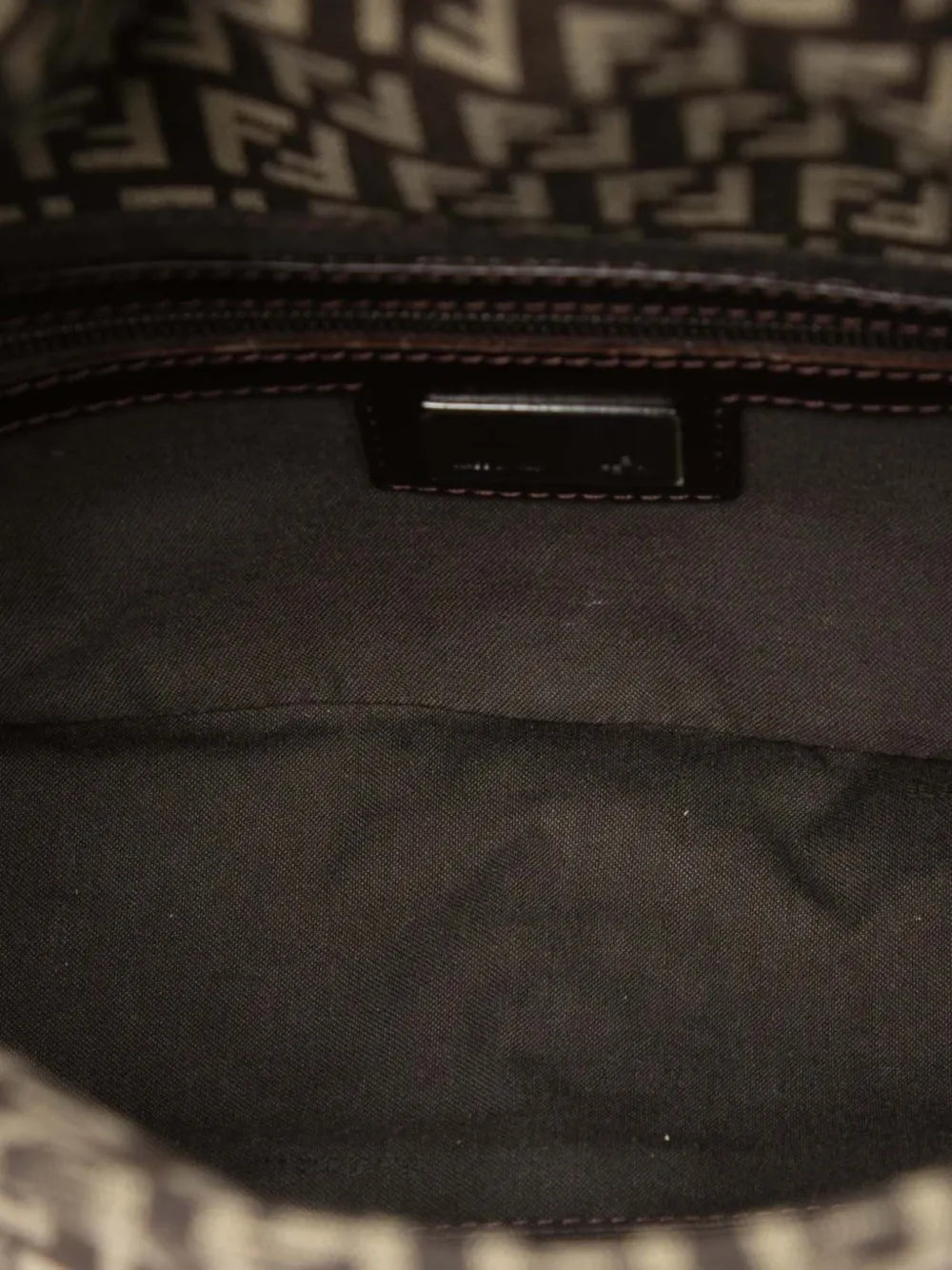 Fendi Pre Owned 2000 2010 Zucchino Canvas Double Flap Shoulder Bag — Same as shown — Size One Size — Detail View