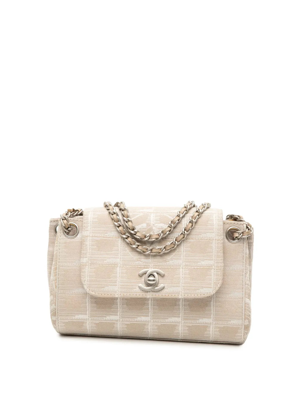 Chanel Pre Owned 2002 2003 Mini New Travel Line Nylon Accordion Flap Shoulder Bag — Same as shown — Size One Size — Front View