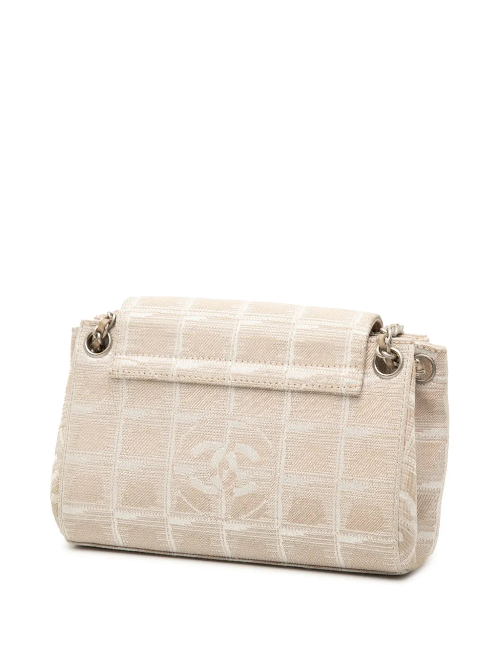 Chanel Pre Owned 2002 2003 Mini New Travel Line Nylon Accordion Flap Shoulder Bag — Same as shown — Size One Size — Back View