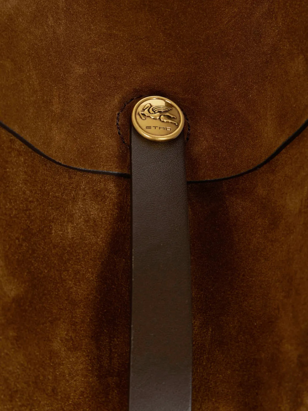 Etro Pony Embroidery Suede Maxi Shoulder Bag — Same as shown — Size One Size — Detail View