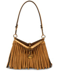 Etro Small Vela Fringing Suede Shoulder Bag — Same as shown — Size One Size — Front View