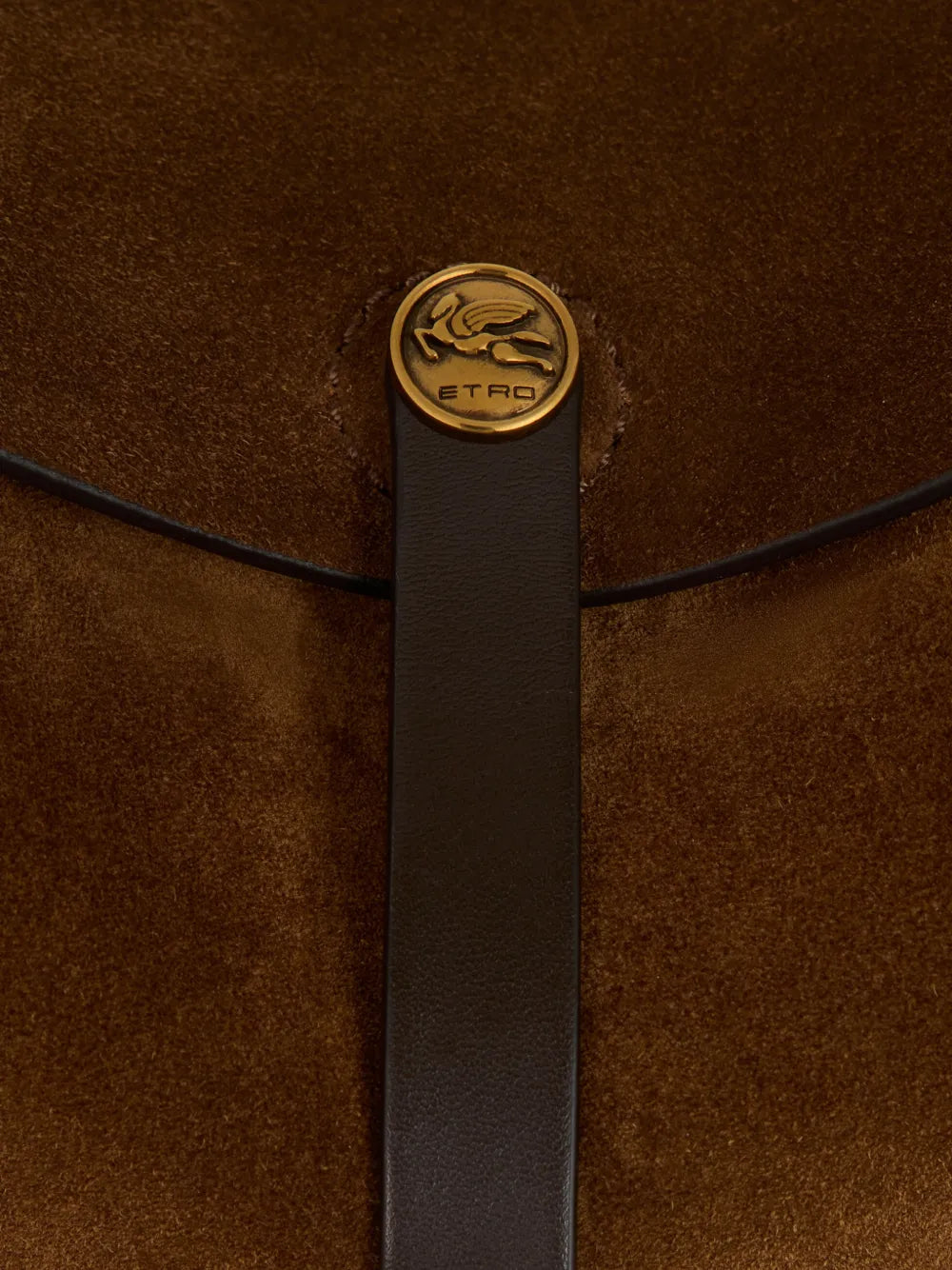 Etro Pony Floral Embroidery Suede Medium Shoulder Bag — Same as shown — Size One Size — Detail View
