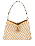 Etro Medium Vela Woven Leather Shoulder Bag — Same as shown — Size One Size — Front View