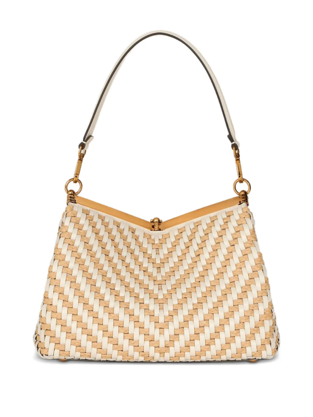 Etro Medium Vela Woven Leather Shoulder Bag — Same as shown — Size One Size — Side View