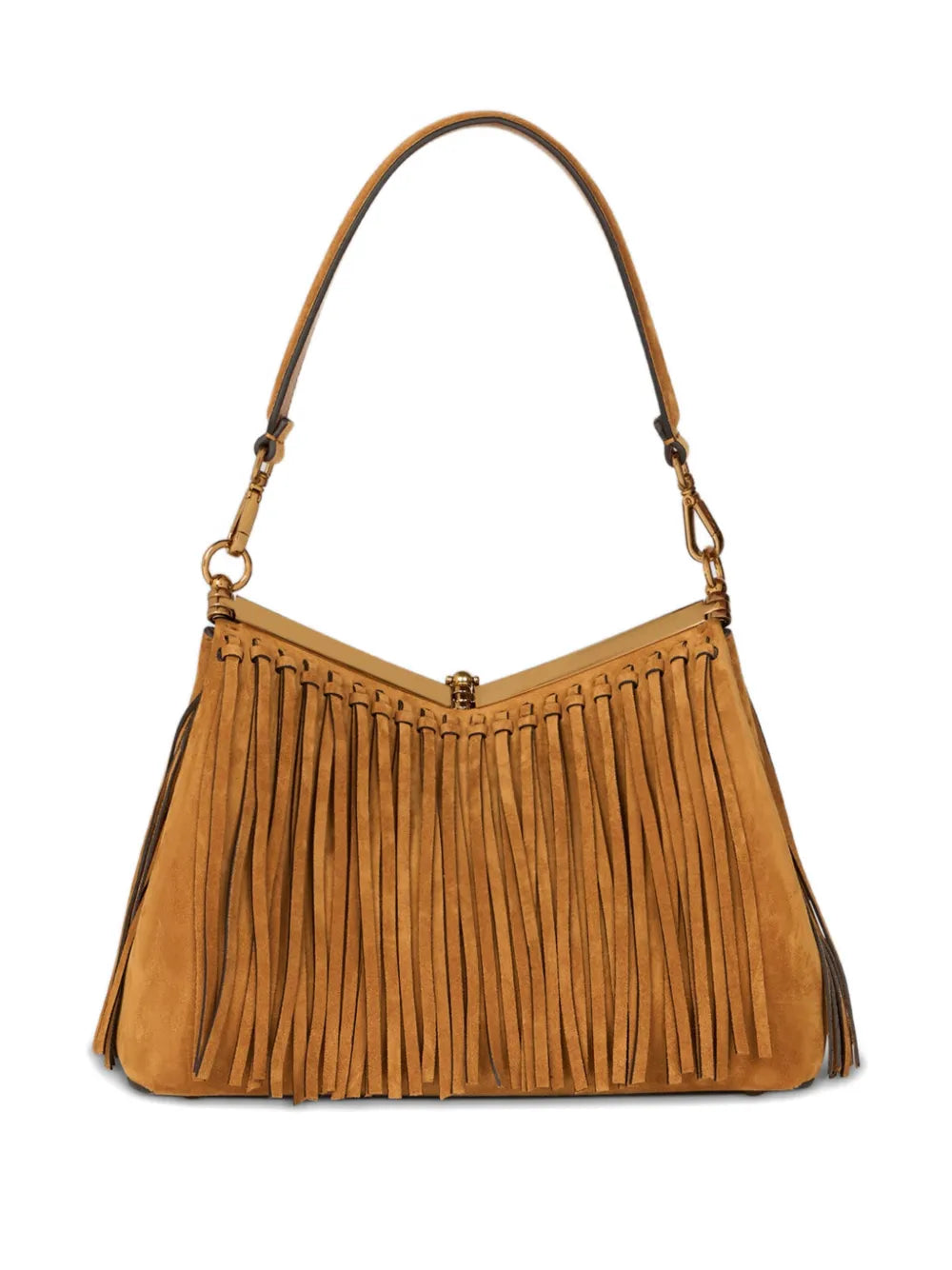 Etro Medium Vela Fringing Shoulder Bag — Same as shown — Size One Size — Side View