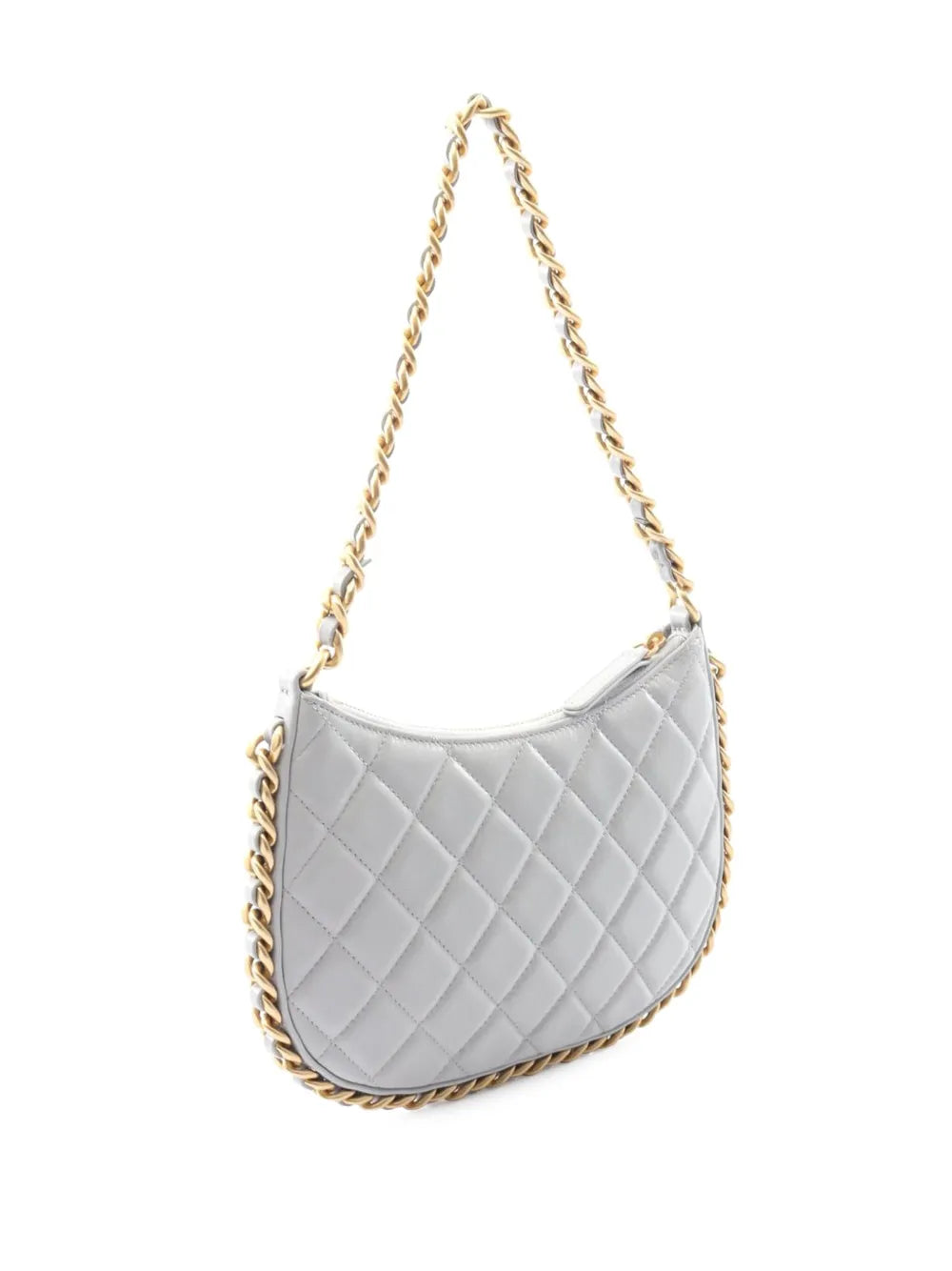Chanel Pre Owned 2021 2025 Cc Quilted Lambskin Chain Around Hobo Shoulder Bag — Same as shown — Size One Size — Back View